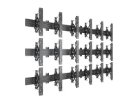 Multibrackets M5013 - Настенное крепление для видеостены 3х3, 32"-65", до 9х30кг, VESA 400, 0-3°, push-in/push-out, черный