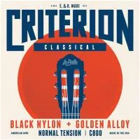 Струны для классической гитары la bella criterion c800 - дисканты из черного нейлона и басы с обмоткой золотистым сплавом. среднее натяжение