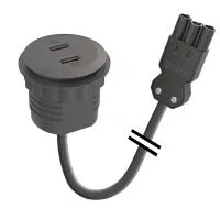 FORMING FUNCTION 9355055109- Встраиваемая розетка для монтажа в стол с 2 разъемами USB, цвет черный