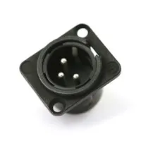 Neutrik NC3MD-L-BAG-1 панельный разъем XLR male черненый корпус