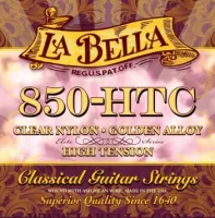 LA BELLA 850-HTC Elite Clear Nylon/Golden Alloy High Tension струны для классической гитары