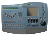 STAGE 4 STAGE PILOT 3000 Пульт идеален для использования в небольших инсталляциях, обладает всеми основными возможностями больших пультов. PILOT 3000 может управлять до 1024 DMX-каналов через два независимых DMX-выхода. Удобное размещение управляющих част