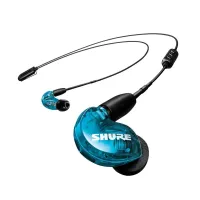 SHURE SE215SPE-B+BT2-EFS Внутриканальные беспроводные наушники вставки с микрофоном, Bluetooth 5.0, 22-17000 Гц, Max.SPL 107 дБ, 17Ом. Голубые