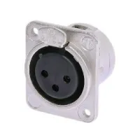 Neutrik NC3FDM3-L-1 панельный разъем XLR female, крепежные отверстия резьба М3