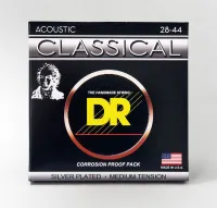 DR RNS-PLUS - CLASSICAL NYLON™ - нейлоновые струны для классической гитары, посеребрёные, среднее натяжение 28 - 45
