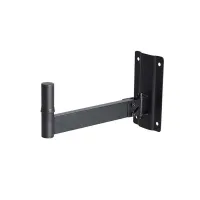 ECO WSS082 Black 1шт. Настенный L образный кронштейн для установки акустических систем. Сталь, диаметр адаптера - 35 мм. Длина плеча - 25 см, Вес 1.6кг, Маск.Нагрузка: 35 кг. Цвет: Черный.