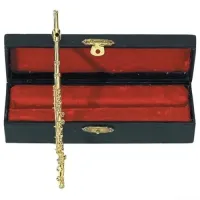 GEWA Miniature Instrument Flute сувенир флейта, латунь, 15 см, с футляром