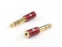 AuraSonics J35J63 переходник Jack TRS 3.5мм female -> Jack TRS 6.3мм male, позолоченные контакты, кр