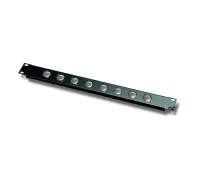EUROMET EU/R-C8  00567 Рэковая панель под 8 разъемов XLR, 1U, алюминий черного цвета