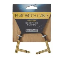 Rockboard rbo cab pc f 10 gd  кабель для коммутации гитарных эффектов, 10 см, золотистый
