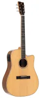 STAGG SA45 DCE-AC - электроакустическая гитара, дредноут, верхняя дека: ель, задняя дека: акация, цвет натуральный