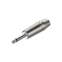 ROXTONE RJ2PX-NN Разъем  jack 1/4" моно. Размер 88,2*19.7 Макс. диаметр кабеля до 10мм., Цвет: серебро