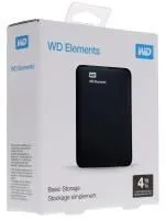 Внешний жесткий диск WD Elements Portable WDBU6Y0040BBK-WESN 4TB 2.5" 5400RPM USB 3.0 Black C6B