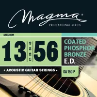 Magma Strings GA150P - Струны для акустической гитары 13-56, Серия: Coated Phosphor Bronze, Обмотка: круглая, фосфористая бронза с покрытием, Натяжени