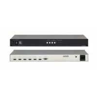 14578 VM-24H - VM-24H — усилитель-распределитель для сигнала HDMI. Он выполняет компенсацию потерь в кабеле и перетактирование сигналов, поступающих на два входа, и выдает сигнал с одного из них по выбору на четыре одинаковых выхода.