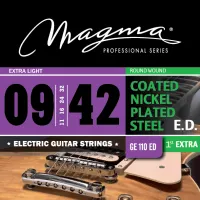 Magma Strings GE110ED - Струны для электрогитары с покрытием 9-42, Серия: Coated Nickel Plated Steel, Калибр: 9-11-16-24-32-42, Обмотка: круглая, нике
