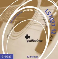 GALLI STRINGS LS1027-12 - струны для 12-струнной акустической гитары, фосфорная бронза, натяжение Light, размер 10-47