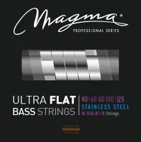 Magma Strings BE155SUF - Струны с плоской обмоткой для 5-струнной бас-гитары Low B 40-125, Серия: Ultra Flat, Калибр: 40-60-80-100-125, Обмотка: плоск
