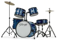 STAGG TIM120BL - акустическая барабанная установка, корпуса из 6-ти слойной липы, состав: BD 20" x 16" (12 лагов) - TT 10" x 8" (10 лагов) - TT 12" x 9" (10 лагов) + держатели томов - FT 14" x 14" (10 лагов) - деревянный малый барабан SD 14" x 5,5" (12 ла