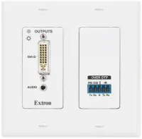 Extron DTP DVI 4K 230 D Rx - Приёмник DVI на витой паре - настенная панель в стиле Decorator, цвет белый - 70 м
