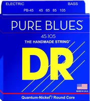PB-45 Pure Blues Комплект струн для бас-гитары, никель, Medium, 45-105, DR