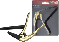 STAGG SCPX-FL GD  Плоский каподастр для классической гитары, цвет - золото