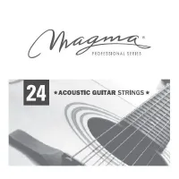 Magma Strings GA024PB - Струна одиночная для акустической гитары 24, Серия: Phosphor Bronze, Калибр: 24, Обмотка: фосфористая бронза.