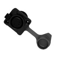 Seetronic K5F2C-W-B- Панельный разъем XLR 5-pin (розетка) с фланцем типа D для наружного применения (IP65), под пайку, черный