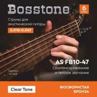 Bosstone 250 комплектов Clear Tone AS FB10-47 из 6-ти струн для акустической гитары без упаковки