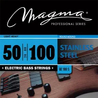 Bass guitar string set Magma BE180N - Bass guitar strings, Light tension, thickness .050-.100 inch. Nickel-plated wound hexagonal core.