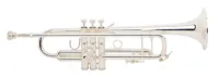 Bach SEL180S72 Труба Bb, “Stradivarius’’, мензура 459 ", раструб ручной ковки #72, стандартная мундштучная трубка #25, пистоны Монеля, серебряное покрытие, мундштук, кейс