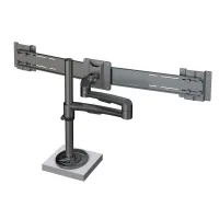 Kondator 438-LC24B- Настольный шарнирный кронштейн серии OSLO для 2 мониторов (1x2), макс. нагрузка 8 кг, струбцина, черный