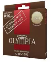 CTE 1052 струны для 6-ти струнных электрогитар Coated Electric Nickel Wound Light Top Heavy Bottom, .010, .013, .017, .030w, .042w, .052w, покрытие увеличивает срок использования струн, Olympia