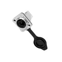 Seetronic E8FD05-02 Разъем RJ45 панельный+резиновая прокладка, IP65, гнездо, тип-D, RJ45 вверх 90°, розетки соответствуют CAT5e, совместим с корпусами штекеров только 05-й серии (SE8MC-05)