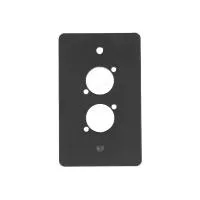PROEL WPTS2XBK - Настенная пластина 70x114 мм - для крепления 2-х XLR-Speakon, черная