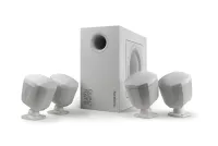 Aurasonics quadrate-wh комплект настенный сабвуфер 6,5" и 4 сателлита 3", встроенный кроссовер, 70/100b-80/40/20/10 вт, 80вт/8ом, 60гц-18кгц, белый