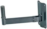 ECO WSS001 Black Настенный L образный кронштейн для установки акустических систем. Сталь, диаметр адаптера - 35 мм. Длина плеча - 39 см, Вес 2.2 кг, Грузоподъемность: до 35 кг. Цвет: Черный. Поставляется в коробке размером 48х44х28см в которой 6 шт.(индив