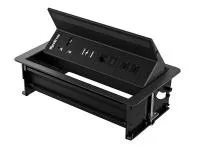 Wyrestorm idb-400-ms-c, кастомизируемый кабельный лючок, мультистандартная электророзетка, usb-зарядка, доступные сквозные модули с портами на выбор hdmi, usb-c, usb-a, rj-45