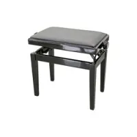 Hidrau x24 black gloss  банкетка, черная полированная, черное сидение