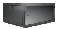 Caymon EPR406/B Шкаф телекоммуникационный настенный 19''. Поставляется в полностью собранном виде. Материал сталь. Передняя дверь из закаленного стекла.  Монтажная высота 6U. Габаритные размеры, мм (Ш x В x Г): 540 x 350 x 444.  Масса 12,5 кг. Цвет черный