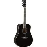 Yamaha fg-ta bl  трансакустическая гитара, цвет black, корпус вестерн