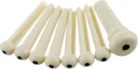 FENDER BRIDGE PIN SET, IVORY with BLACK DOT фиксаторы струн акустической гитары (7 шт.), цвет слоновой кости