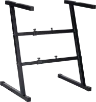 ECO KS022 Black Стойка "Z" под клавишные инструменты-, Высота: 91см, Глубина: 57-97см, Нагрузка: 60кг, Цвет: Матовый черный, Вес: 5,5кг, поставляется в коробке по 4штук размер коробки: 56x38x92см