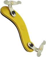 0 violin shoulder rest Viva Flex 80FMP6 - 1/4-1/2 violin shoulder rest with comfortable transparent shoulder support, with foldable white forks and swivel end members. Yellow