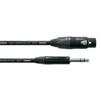 Cordial CPM 2.5 MV микрофонный кабель XLR male/джек стерео 6.3мм male, разъемы Neutrik, 2.5м, черный