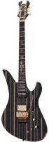 SCHECTER SYNYSTER CUSTOM-S BLK/GOLD - электрогитара, 24 лада, подписная модель Synyster Gates, корпус: красное дерево, гриф: клён, 3 куска, вклееный, накладка: черное дерево, звукосниматели: HH Schecter USA Synyster Gates Signature Humbucker, Sustainiac®,