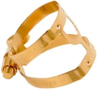 Alto saxophone ligature Yanagisawa LT-AGP - Gilded bronze ligature.
