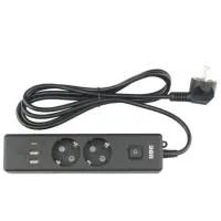 PC-5B-2M Удлинитель, 2 розетки, 3 USB-порта, Электрическая мануфактура