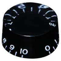 Hosco h-skb-110i  ручка потенциометра les paul (дюймовый размер), цилиндр, black, embossed