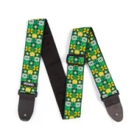 Dunlop d6701gn jacquard winterland green  дизайнерский ремень для гитары, жаккардовая ткань c кожей